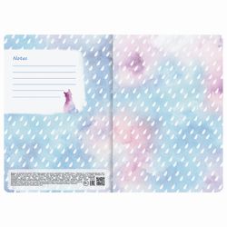 BRAUBERG / Notebook 40 l. checkered cover SoftTouch, beige paper 70 g / m2, stitching, А5 (147х210 mm), DOZHDIK / 10 pcs.
