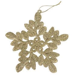 ЗОЛОТАЯ СКАЗКА / Cây thông Noel treo trang trí "Bông tuyết vàng", BỘ 6 chiếc, 11 cm, lấp lánh