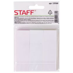 STAFF sticky bookmarks, PASTEL paper, 76х25 mm, 3 colors x 100 sheets