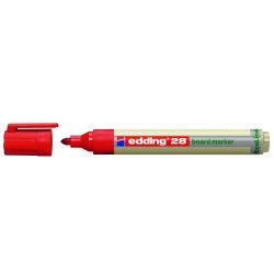 EDDING / Edding / EcoLine Marker Cap-off, quadro branco, ponta redonda, 1,5-3 mm Vermelho