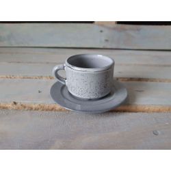 Хорекс / Fincan "Nebbia" di caffe espresso fincan tabağı ile 12 adet.