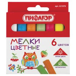 Chalk, colored PYTHAGORAS, set of 6 PCs, square