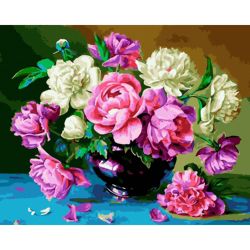 Опт-картина / Dipinto con numeri 40x50 bouquet di peonie