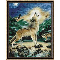Опт-картина / Mosaico de diamantes 40x50, strass redondos Wolf
