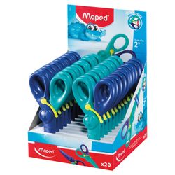 Scissors MAPED (France) "Kidipulse", 120 mm, with safe plastic blades, in the display