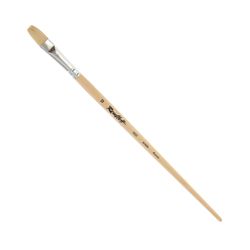 Art brush ROUBLOFF (Rublev) bristles, flat No. 12, long handle