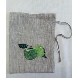 Кружевной Край / Lace Edge / Bag "Antonov apples" 15x20 cm