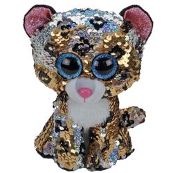 TY / Plush toy leopard with sequins 15 cm