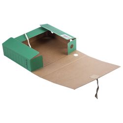 A4 (325x250 mm), 75 mm, 700 yaprağa kadar bağcıklı arşiv klasörü, mikro oluklu mukavva, YEŞİL, PERSONEL