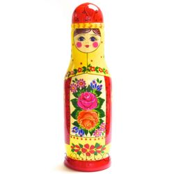 Семеновская роспись / Case "Boyarin" / "Boyarynya" for a bottle of 0.5 liters.