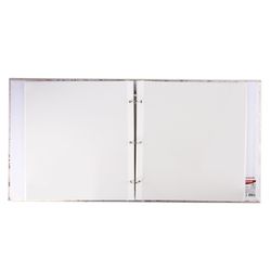 Album ảnh cưới BRAUBERG, 20 tấm từ 30x32 cm, da vân, vàng trắng