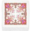 Павловопосадский платок  / Shawl "Tender Morning", with silk fringe