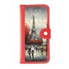 Clutch button mini combo "Streets of Paris" red