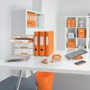 Cartella-cartella LEITZ "Active WOW", meccanismo 180°, polyphom, 82 mm, arancione