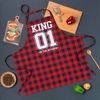 Этель / Ethel / Apron for men "King of the kitchen" 77x75 cm, 100% cotton