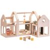Wooden doll house 3 sections