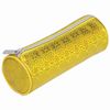 Pencil case-tube BRAUBERG, soft, "Glitter Gold", 20х7х7 cm