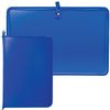 Chemise en plastique avec fermeture éclair, A4, mat, bleu, format 320x230 mm