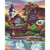 Опт-картина / Cuadro por números 20x30 cisnes en el lago