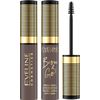 Lasting eyebrow mascara with microfibre: 03 series soft brown brow & go! Eveline, 6 ml