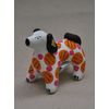 Дымковская глиняная игрушка / Figurine "Dog with specks"