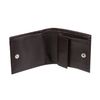 Purse mens BEFLER "Grade", 100х90 mm, genuine leather, button, brown