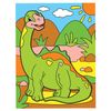 Coloring by numbers A4, ONLANDIA "DIPLODOCUS", WITH ACRYLIC PAINTS on cardboard, brush