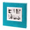 BRAUBERG wedding photo album, 20 magnetic sheets 30х32 cm, textured leather, blue