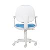 Sedia CH-W356AXSN con braccioli, blu, plastica bianca