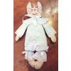 Елецкие кружева / Yelets lace / Textile toy "Cat in pajamas"