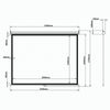 BRAUBERG / Projection screen 150x200 cm "Wall"