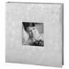 BRAUBERG wedding photo album, 20 magnetic sheets 30х32 cm, the cover is textured under the skin, rings, silver