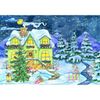 Рыжий кот / Diamond mosaic "Snow-covered house by the stream"