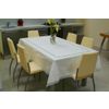 Снежинка / Snowflake / Linen tablecloth with embroidery and lace