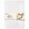 BRAUBERG / Notebook 48 y. checkered cover leatherette SoftTouch, stitching, A5 (147х210mm), WHITE, RAINBOW / 10 pcs.