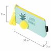 Pencil case-cosmetic bag BRAUBERG, canvas surround applications, "Ananas", 20х3х9 cm