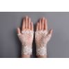 Lace fingerless gloves Fleur white