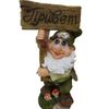 Ремеко / Hình trang trí sân vườn "Gnome với dấu hiệu" Xin chào "L30W23H58 cm