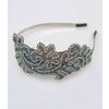 Lace headband "Charm" black with gold