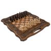 GamesDealer / Schach + Backgammon geschnitzt "Athenian" 50 mit Griff, Haleyan