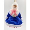 Потешный промысел / Christmas tree toy made of porcelain "Girl in a fur coat"