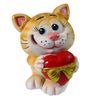 Ремеко / Hucha "Gato con corazón" (rojo) L9.5W9H13cm