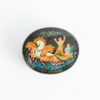 Палех / Palekh / Box "Troika", 6 * 5 cm, master Kuzmenko