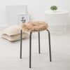 Доляна / Dolyana / Seat on a chair fur "Fluffy" color beige d 30 cm, polyethylene 100% 4386258