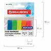 Bookmark adhesive BRAUBERG NEON, plastic, 45х12 mm, 5 colors x 20 sheets, plastic base