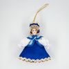 Потешный промысел / Christmas tree toy from porcelain "Girl in a blue dress"