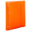 BRAUBERG / Notebook on rings A5 (175x220 mm), 120 sh., Plastic cover, cage, with fixing elastic band, orange / 5 pcs.