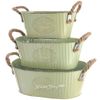 Kaemingk / Metal pots for flowers Autumn Provence 21-30 cm, 3 pieces