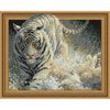 Опт-картина / Mosaico de diamante 3D 40x50, strass redondo Tigre branco