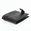 Purse mens FABULA "Largo", 125х97 mm, genuine leather, snap closure, black